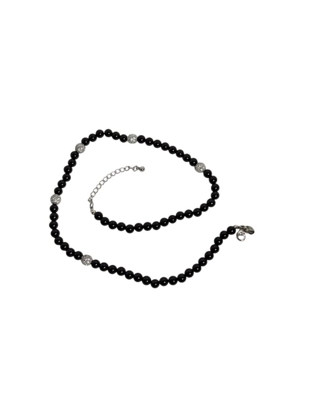 Joseph Esposito Black Bead With Sterling Silver Necklace (6347) - Picture 6 of 6
